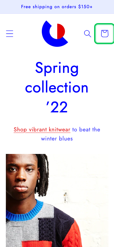 Cart → panel opened — Navi+ on the Colorblock Shopify theme