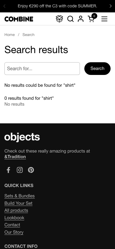 Search → panel opened — Navi+ on the Combine Shopify theme Search → panel opened — Navi+ on the Combine Shopify theme