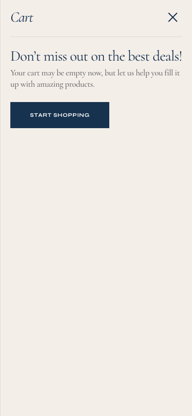 Cart → panel opened — Navi+ on the Copenhagen Shopify theme