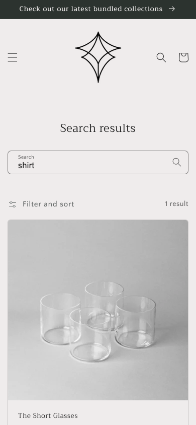 Search → panel opened — Navi+ on the Craft Shopify theme