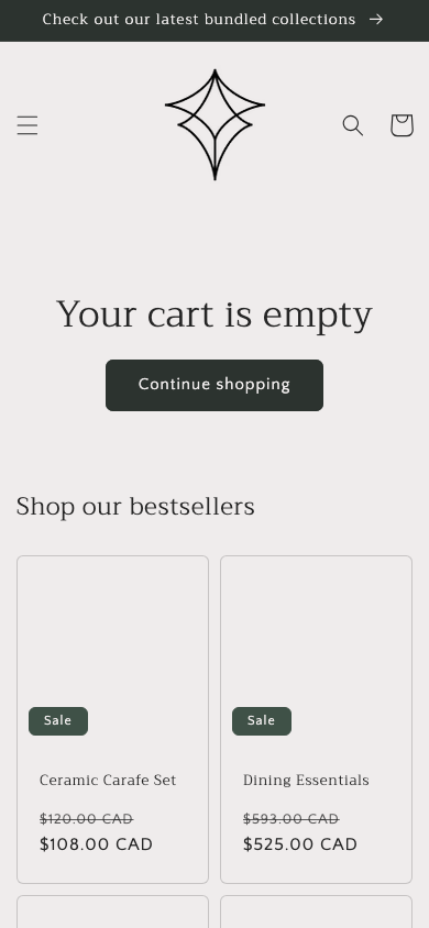 Cart → panel opened — Navi+ on the Craft Shopify theme