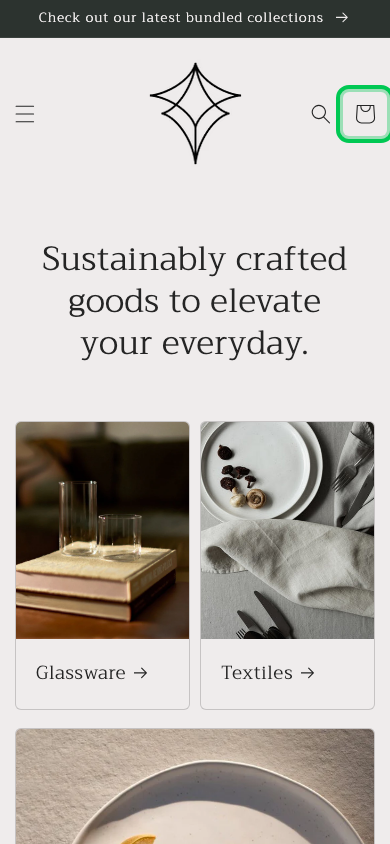 Cart → panel opened — Navi+ on the Craft Shopify theme