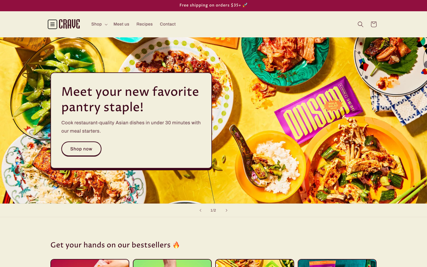 Icon before logo — Navi+ on the Crave Shopify theme