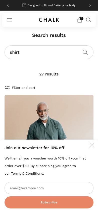 Search → panel opened — Navi+ on the Creative Shopify theme Search → panel opened — Navi+ on the Creative Shopify theme