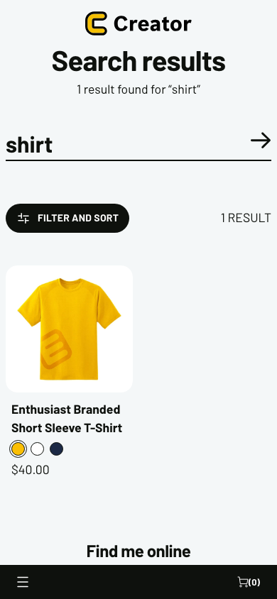 Search → panel opened — Navi+ on the Creator Shopify theme Search → panel opened — Navi+ on the Creator Shopify theme
