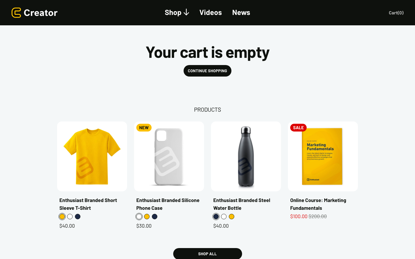 Cart → panel opened — Navi+ on the Creator Shopify theme Cart → panel opened — Navi+ on the Creator Shopify theme