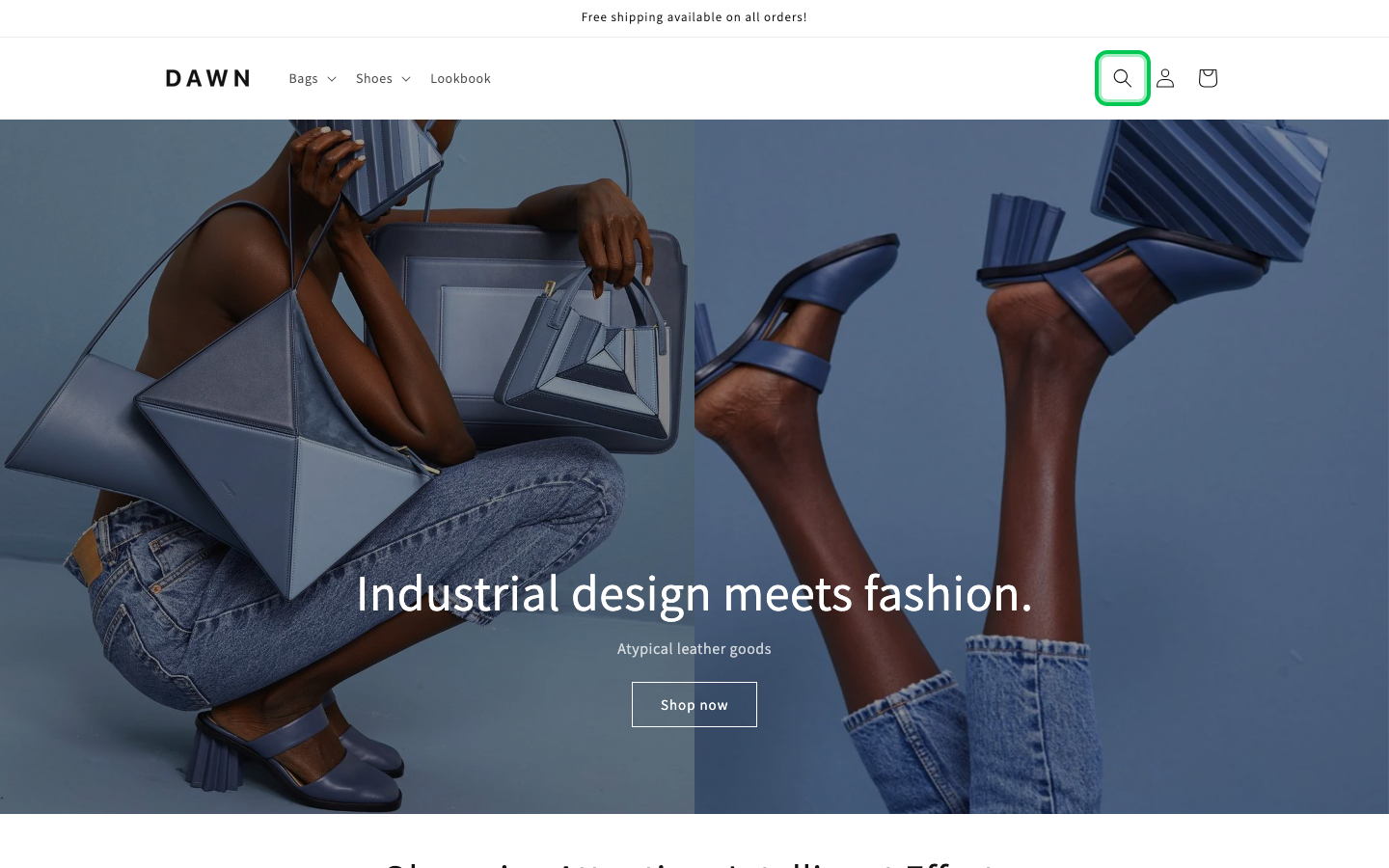 Search → panel opened — Navi+ on the Dawn Shopify theme Search → panel opened — Navi+ on the Dawn Shopify theme