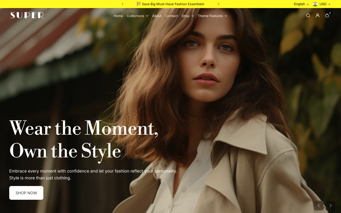 Replace main menu — Navi+ on the Desert Shopify theme
