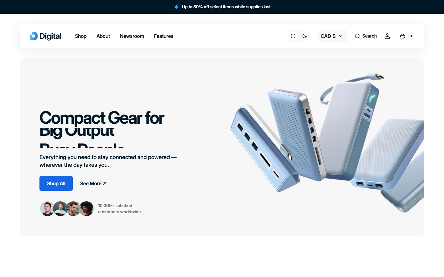Replace main menu — Navi+ on the Digital Shopify theme