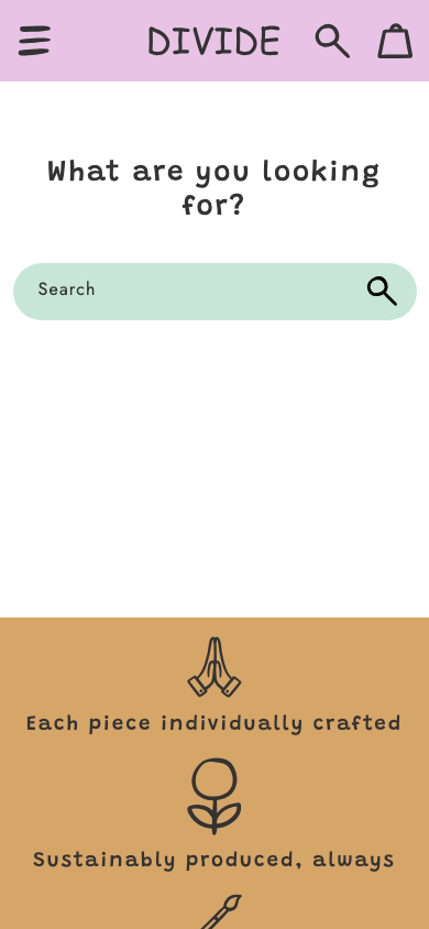 Search → panel opened — Navi+ on the Divide Shopify theme Search → panel opened — Navi+ on the Divide Shopify theme