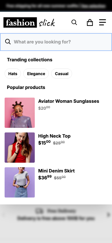 Search → panel opened — Navi+ on the Divine Shopify theme Search → panel opened — Navi+ on the Divine Shopify theme