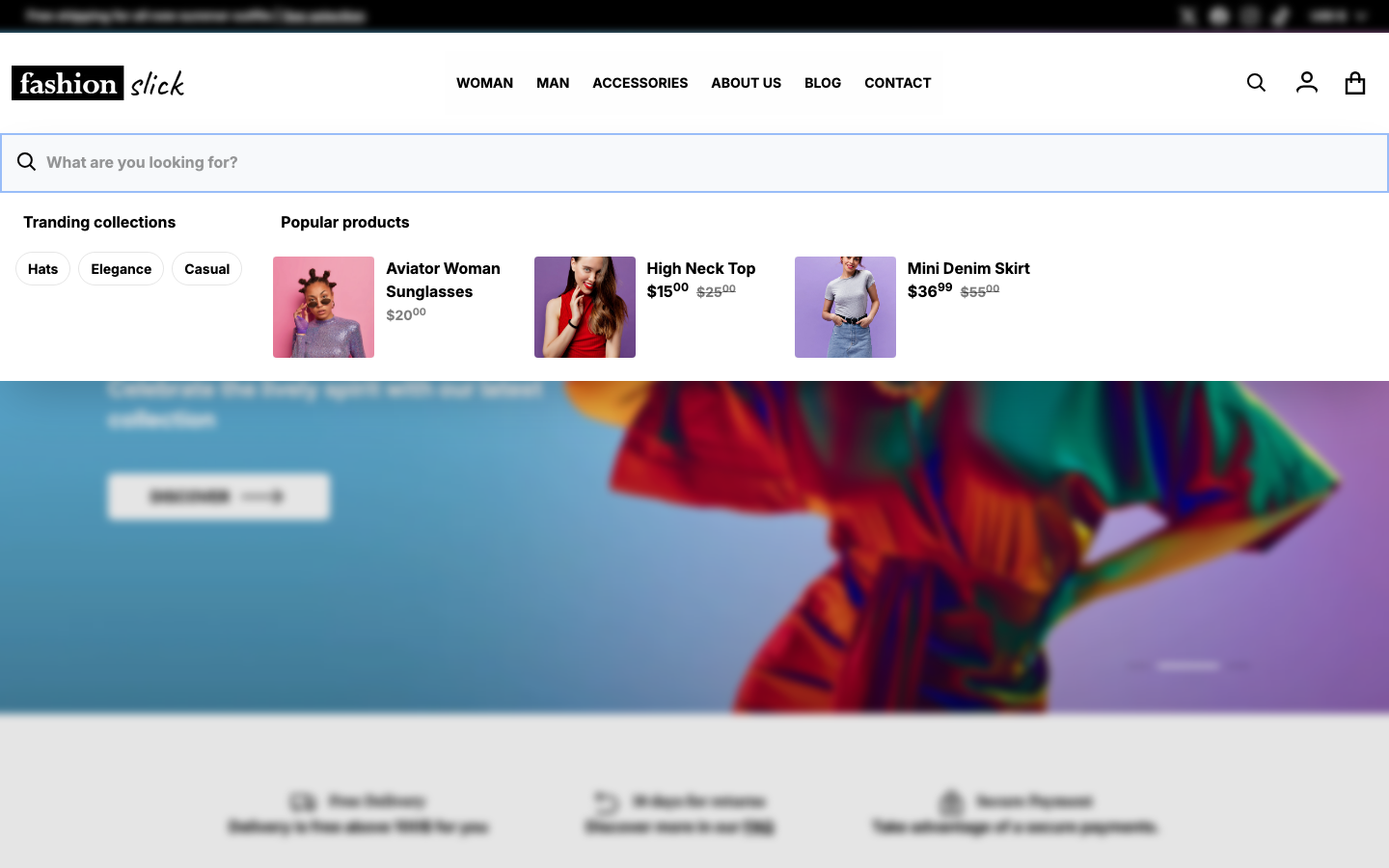 Search → panel opened — Navi+ on the Divine Shopify theme Search → panel opened — Navi+ on the Divine Shopify theme