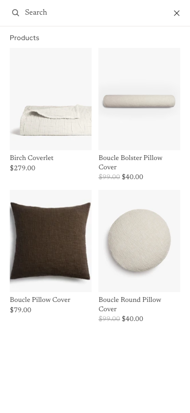 Search → panel opened — Navi+ on the Dwell Shopify theme Search → panel opened — Navi+ on the Dwell Shopify theme