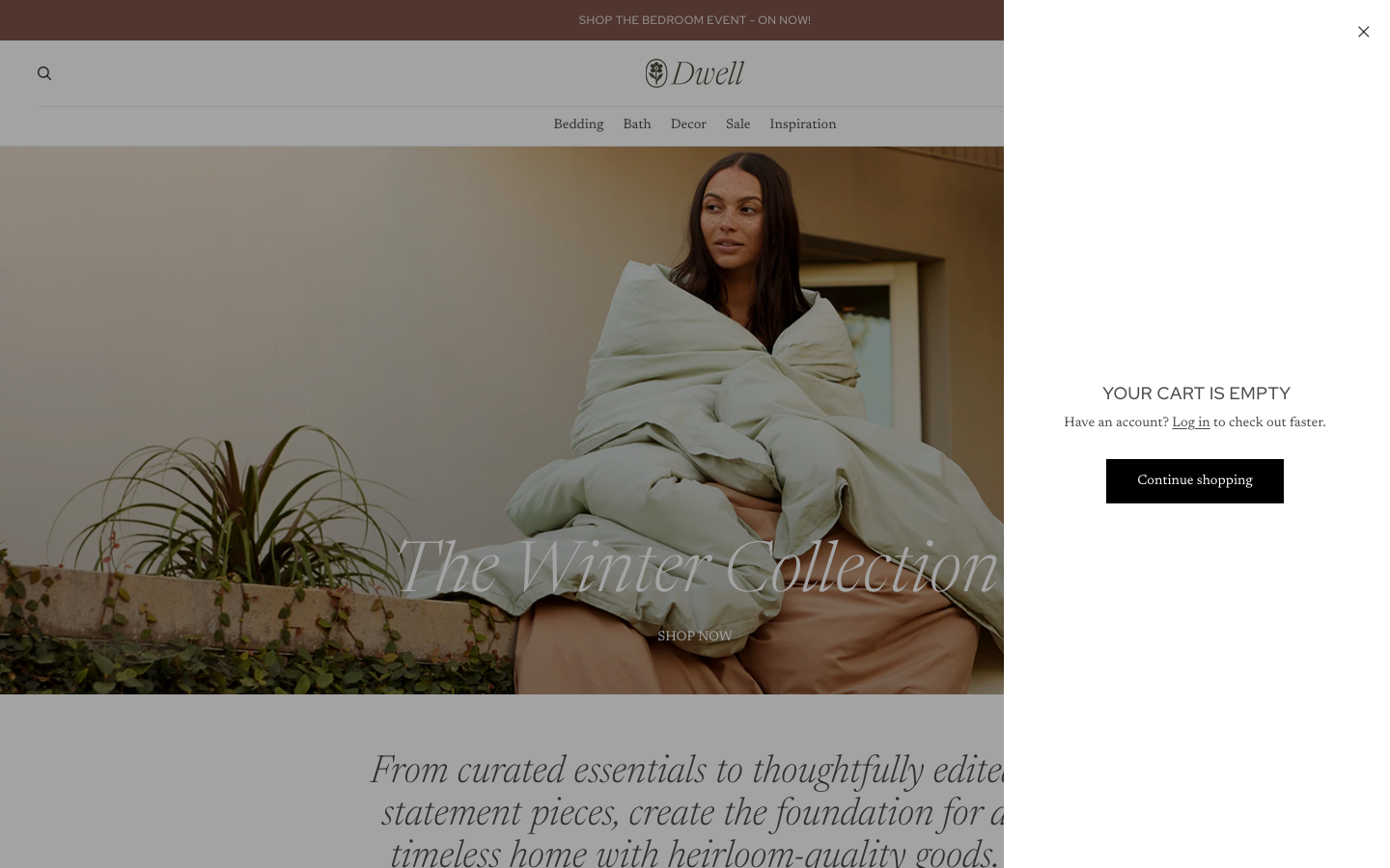Cart → panel opened — Navi+ on the Dwell Shopify theme Cart → panel opened — Navi+ on the Dwell Shopify theme