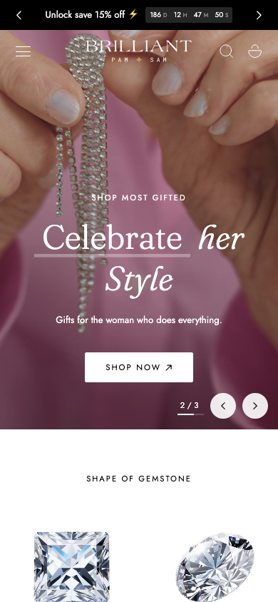 Search → panel opened — Navi+ on the Edge Shopify theme