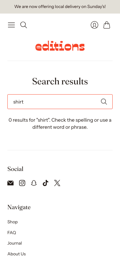 Search → panel opened — Navi+ on the Editions Shopify theme Search → panel opened — Navi+ on the Editions Shopify theme