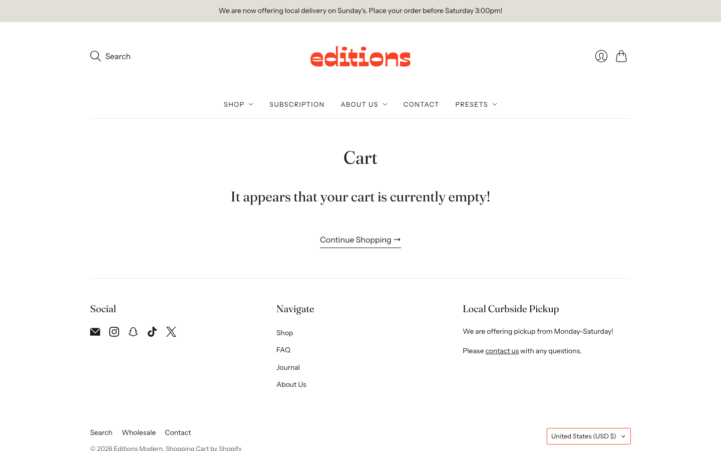 Cart → panel opened — Navi+ on the Editions Shopify theme Cart → panel opened — Navi+ on the Editions Shopify theme