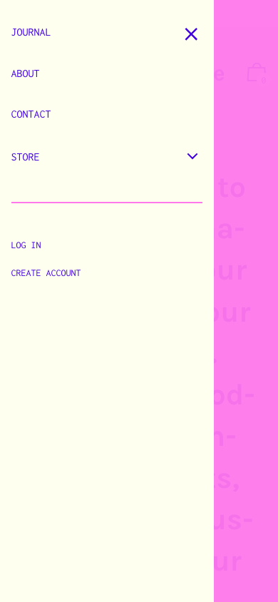 Hamburger → panel opened — Navi+ on the Editorial Shopify theme