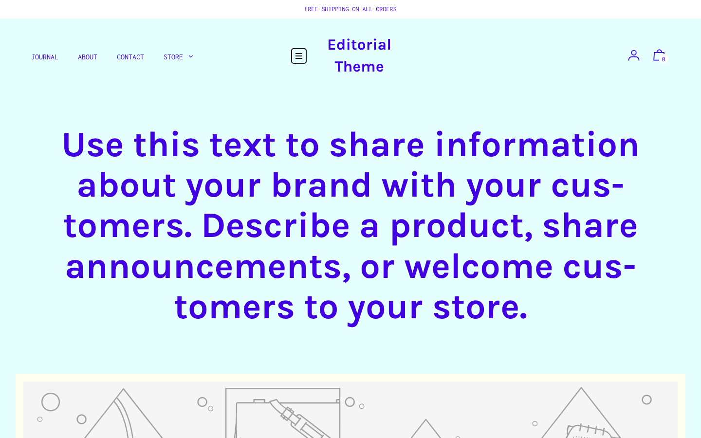 Icon before logo — Navi+ on the Editorial Shopify theme