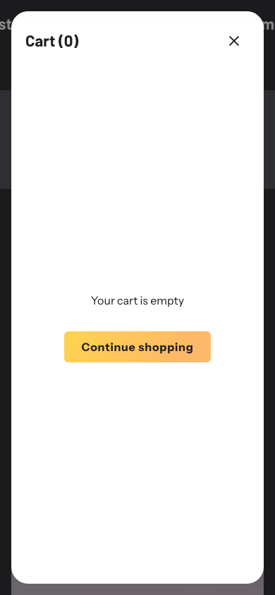 Cart → panel opened — Navi+ on the Electro Shopify theme