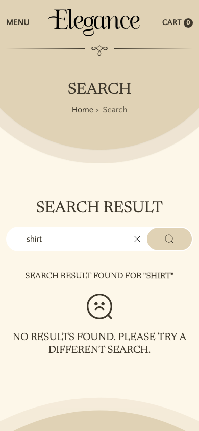 Search → panel opened — Navi+ on the Elegance Shopify theme Search → panel opened — Navi+ on the Elegance Shopify theme
