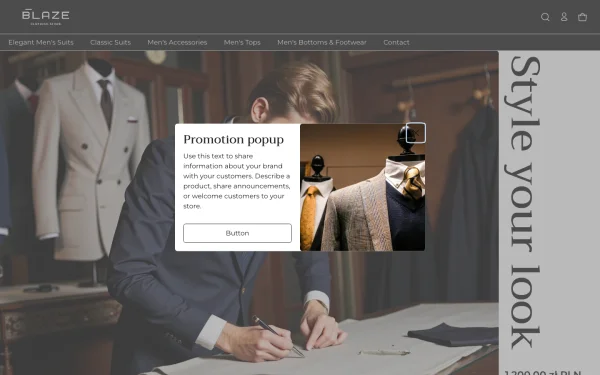 Full-page desktop screenshot of Shopify Elemento theme demo store