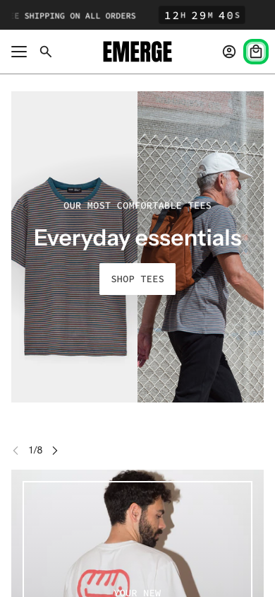 Cart → panel opened — Navi+ on the Emerge Shopify theme Cart → panel opened — Navi+ on the Emerge Shopify theme