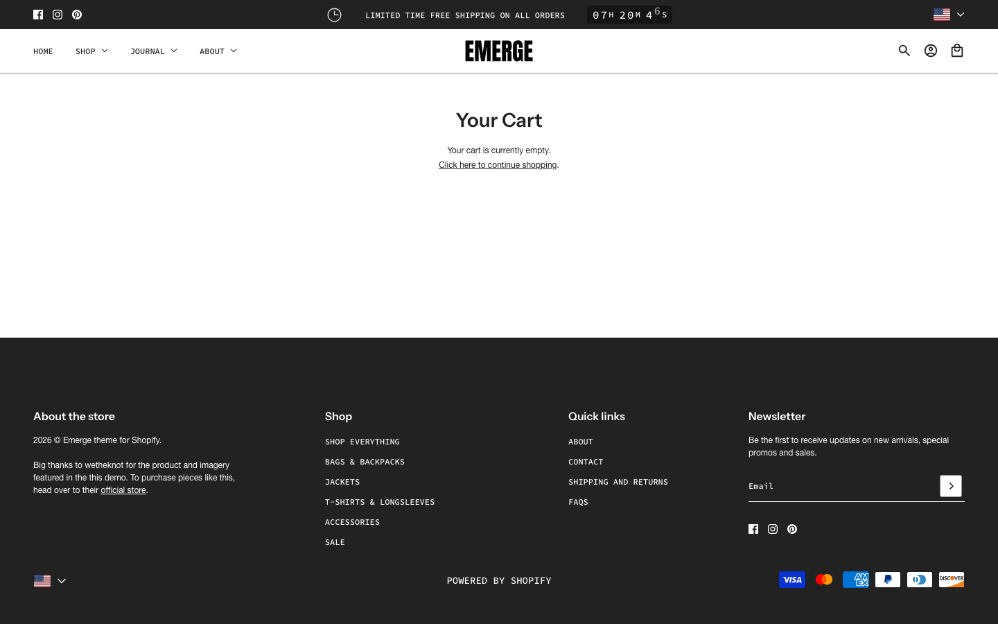 Cart → panel opened — Navi+ on the Emerge Shopify theme Cart → panel opened — Navi+ on the Emerge Shopify theme