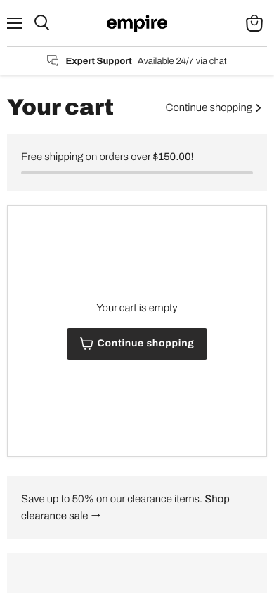 Cart → panel opened — Navi+ on the Empire Shopify theme Cart → panel opened — Navi+ on the Empire Shopify theme