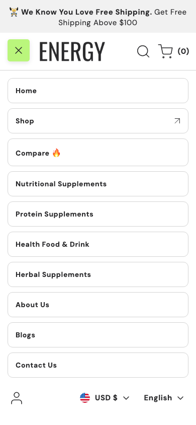 Hamburger → panel opened — Navi+ on the Energy Shopify theme Hamburger → panel opened — Navi+ on the Energy Shopify theme