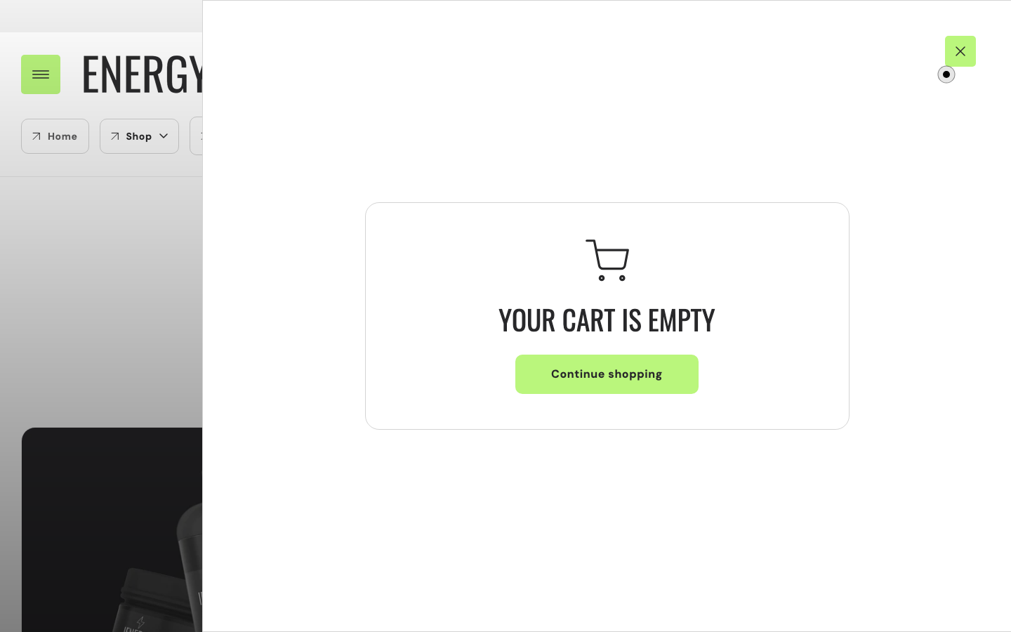 Cart → panel opened — Navi+ on the Energy Shopify theme Cart → panel opened — Navi+ on the Energy Shopify theme