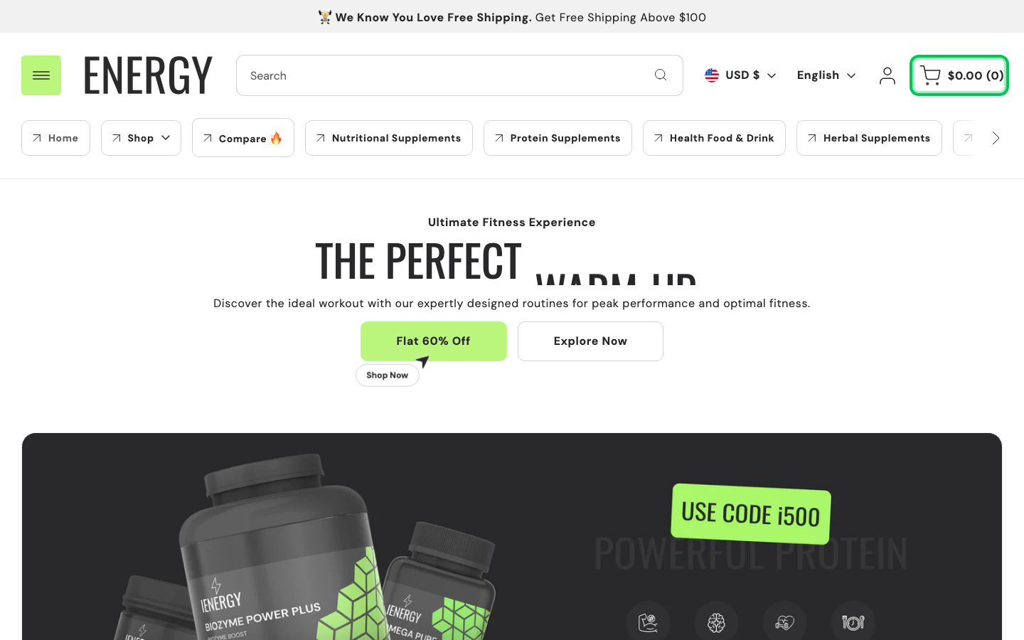 Cart → panel opened — Navi+ on the Energy Shopify theme Cart → panel opened — Navi+ on the Energy Shopify theme