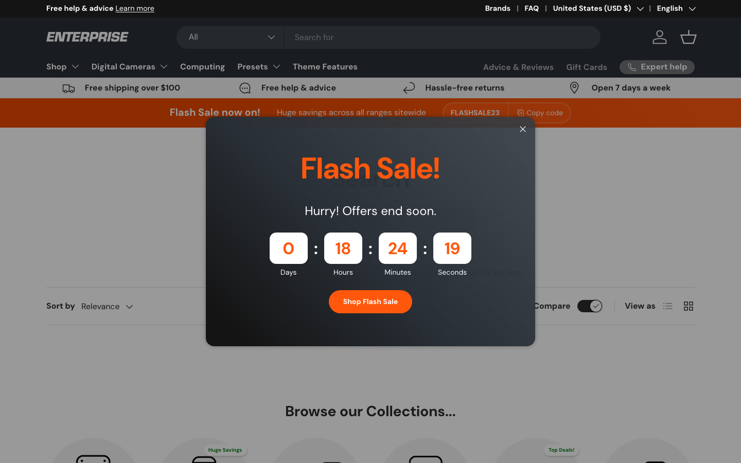 Search → panel opened — Navi+ on the Enterprise Shopify theme Search → panel opened — Navi+ on the Enterprise Shopify theme