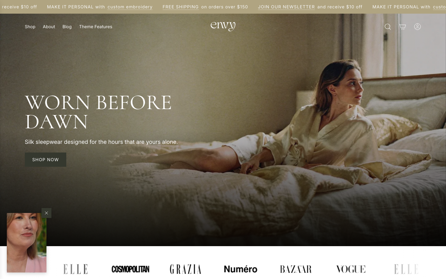 Replace main menu — Navi+ on the Envy Shopify theme