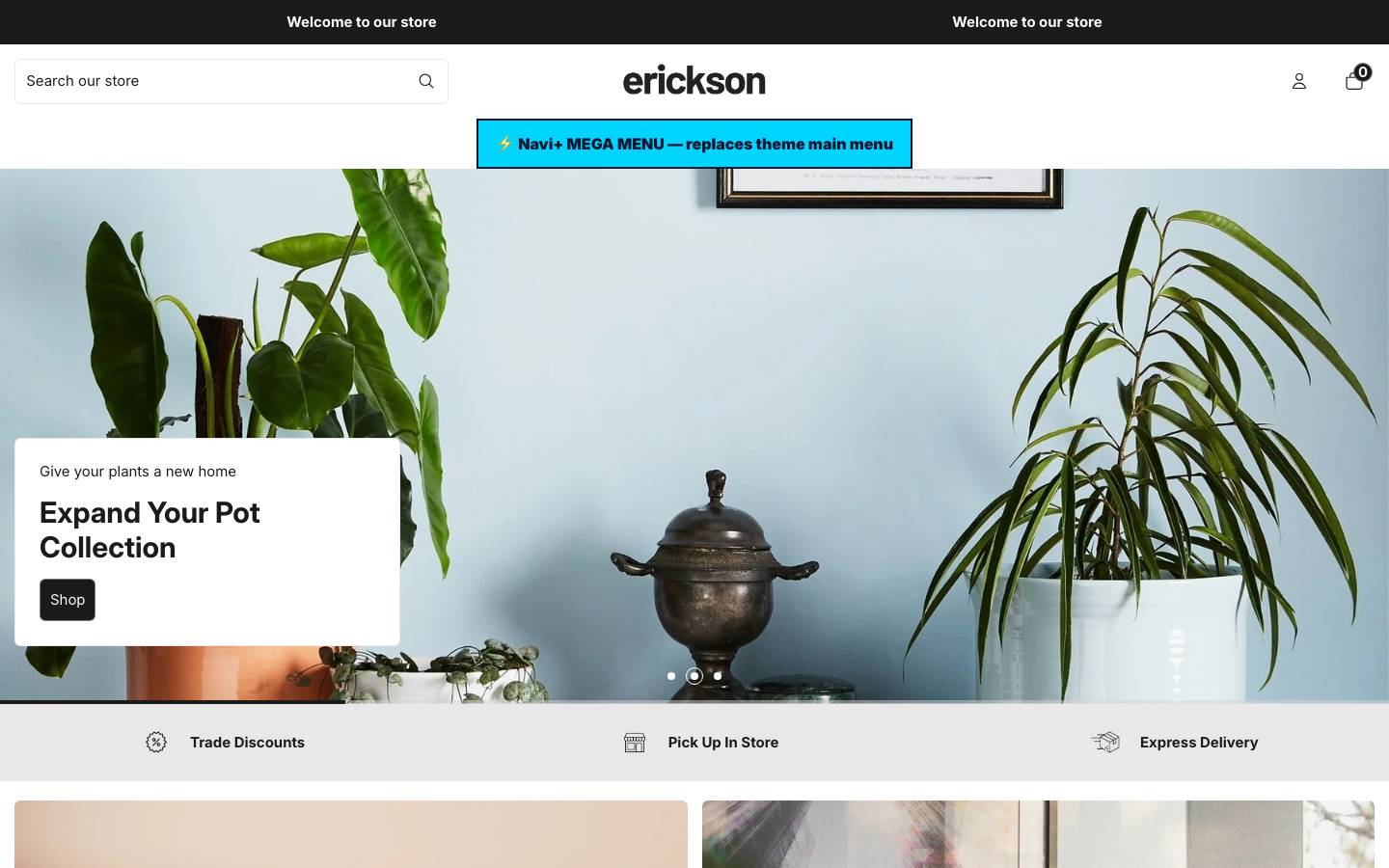 Replace main menu — Navi+ on the Erickson Shopify theme Replace main menu — Navi+ on the Erickson Shopify theme