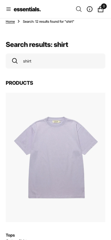 Search → panel opened — Navi+ on the Essentials Shopify theme Search → panel opened — Navi+ on the Essentials Shopify theme