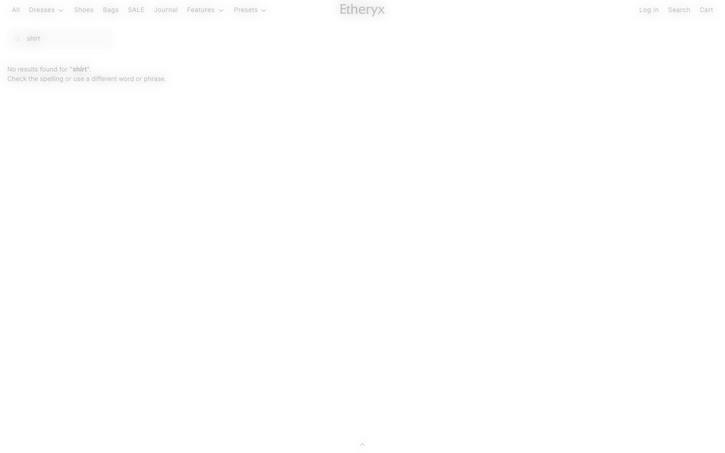Search → panel opened — Navi+ on the Etheryx Shopify theme Search → panel opened — Navi+ on the Etheryx Shopify theme