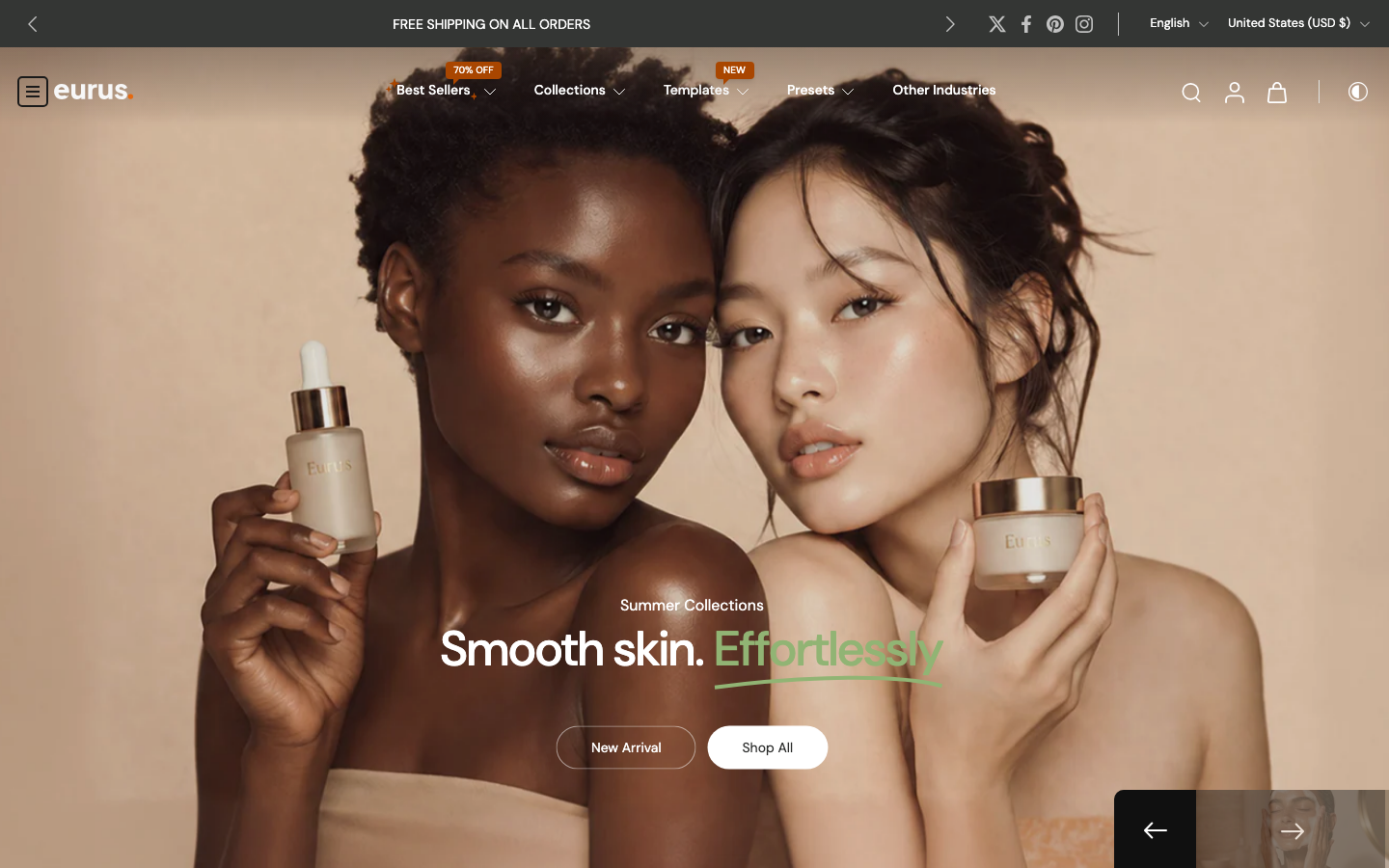 Icon before logo — Navi+ on the Eurus Shopify theme Icon before logo — Navi+ on the Eurus Shopify theme