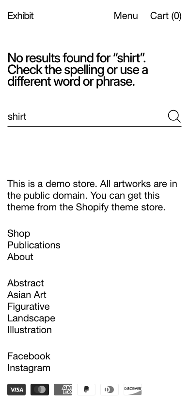 Search → panel opened — Navi+ on the Exhibit Shopify theme Search → panel opened — Navi+ on the Exhibit Shopify theme