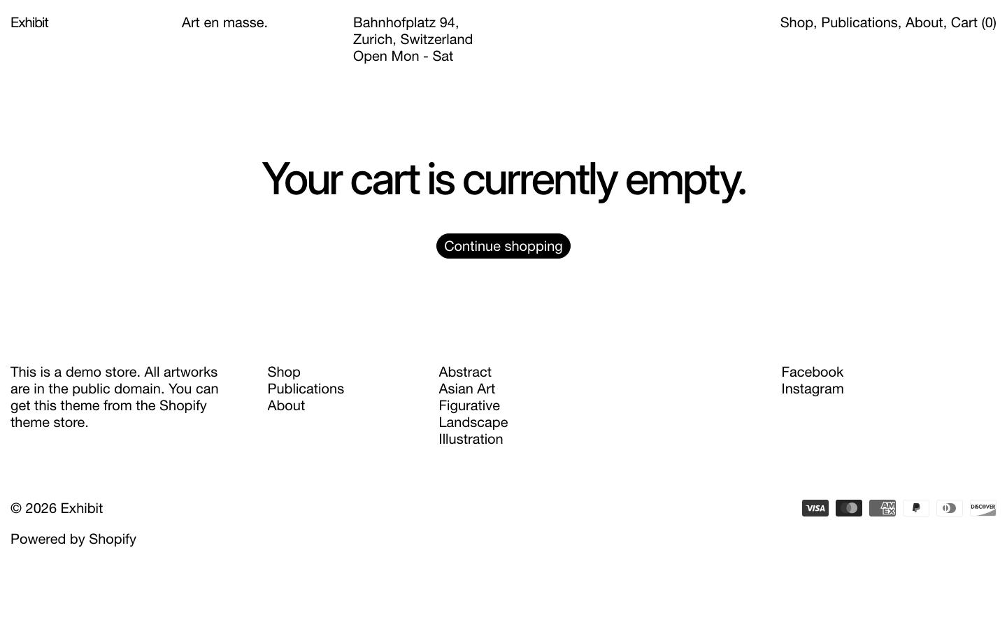Cart → panel opened — Navi+ on the Exhibit Shopify theme Cart → panel opened — Navi+ on the Exhibit Shopify theme