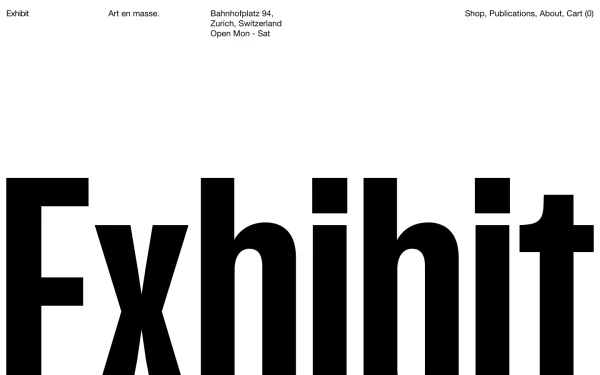 Full-page desktop screenshot of Shopify Exhibit theme demo store