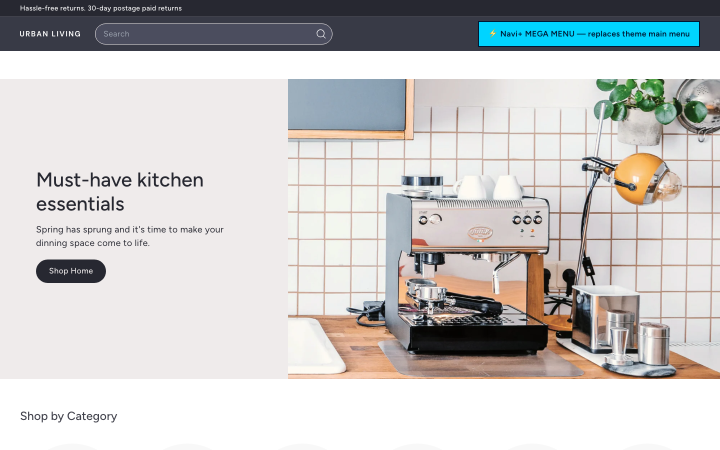 Replace main menu — Navi+ on the Expanse Shopify theme Replace main menu — Navi+ on the Expanse Shopify theme