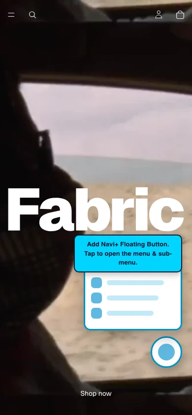 Navi+ FAB on the Fabric Shopify theme