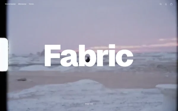 Full-page desktop screenshot of Shopify Fabric theme demo store