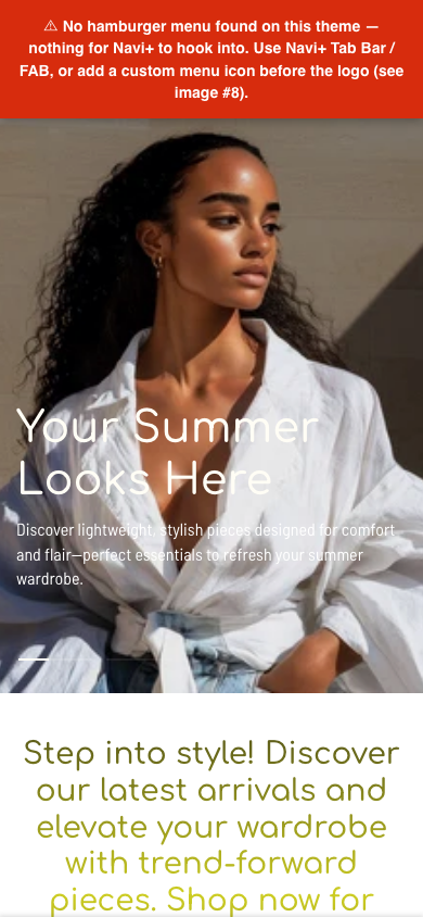 Navi+ Slide Menu on the Fame Shopify theme Navi+ Slide Menu on the Fame Shopify theme