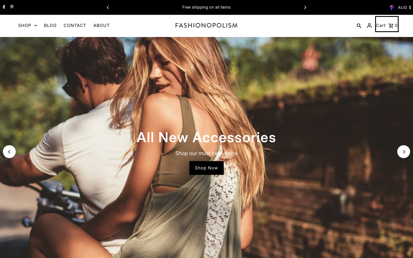 Cart → panel opened — Navi+ on the Fashionopolism Shopify theme