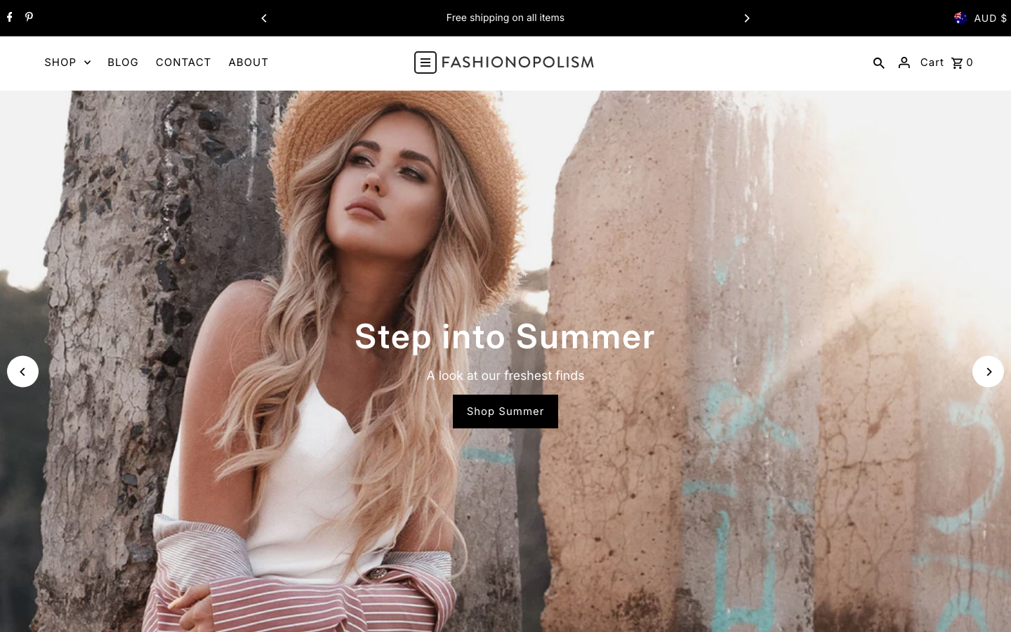 Icon before logo — Navi+ on the Fashionopolism Shopify theme