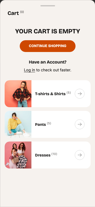 Cart → panel opened — Navi+ on the Filo Shopify theme