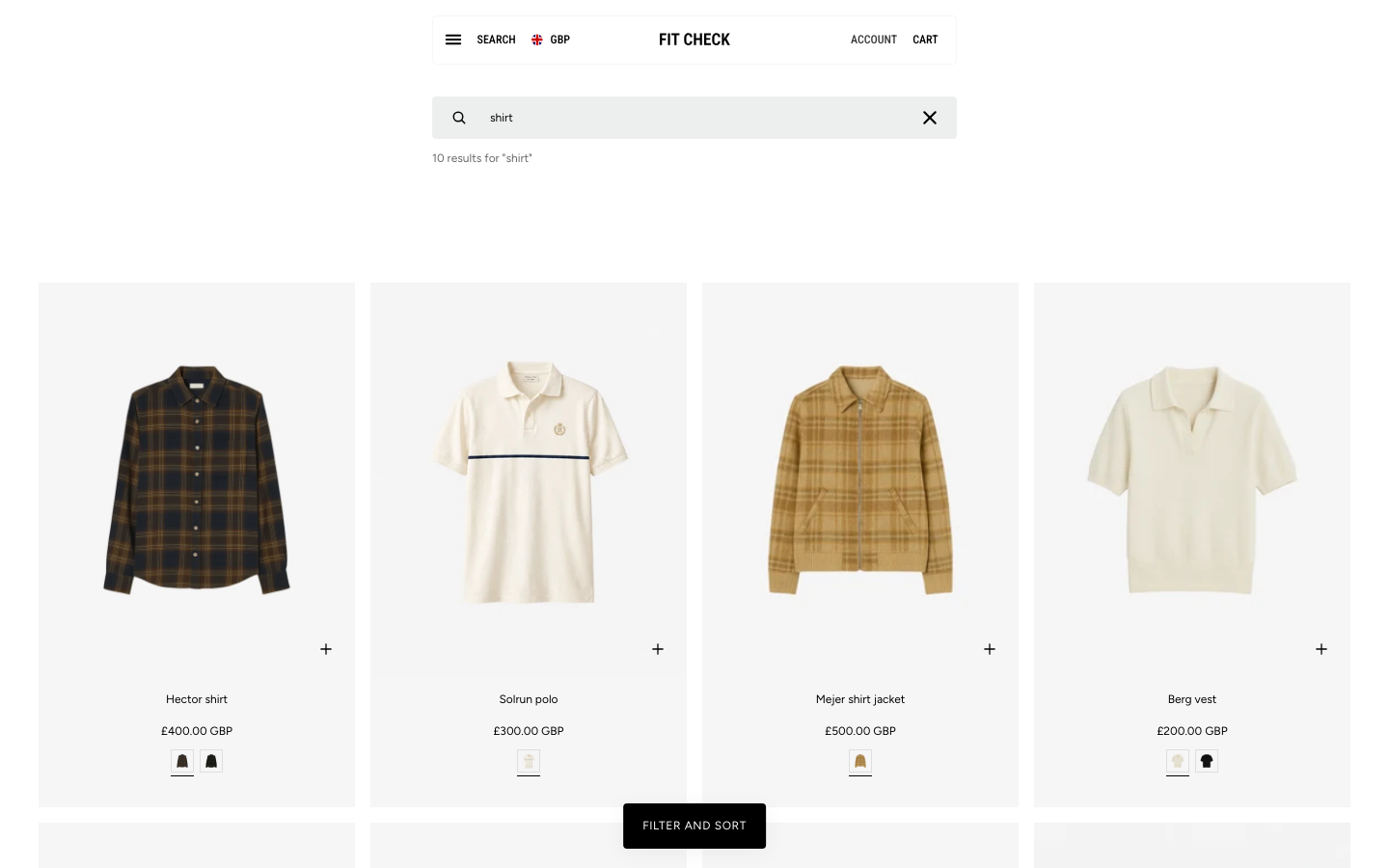 Search → panel opened — Navi+ on the Fit Check Shopify theme Search → panel opened — Navi+ on the Fit Check Shopify theme