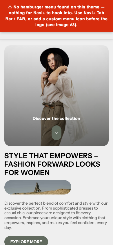 Navi+ Slide Menu on the Flaunt Shopify theme Navi+ Slide Menu on the Flaunt Shopify theme